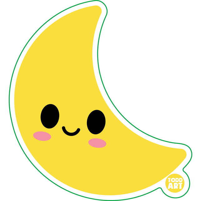 Crescent Moon Vinyl Sticker