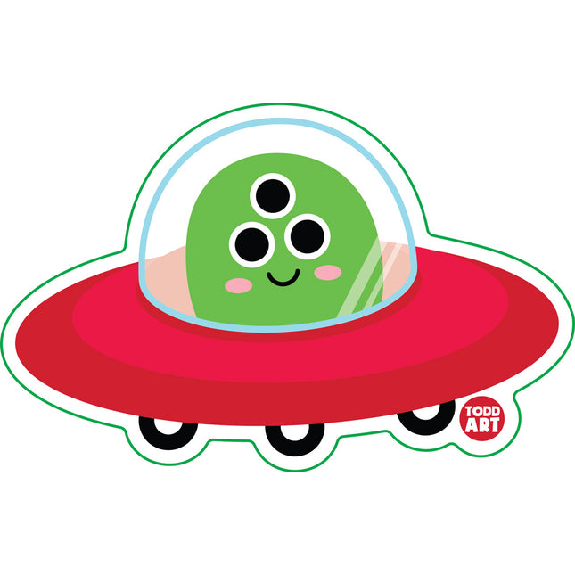 Flying Saucer Vinyl Sticker