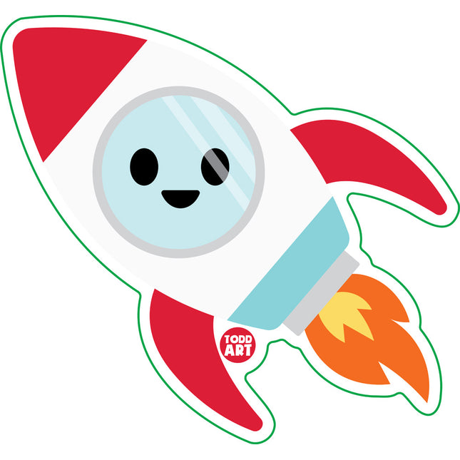 Rocketship Vinyl Sticker