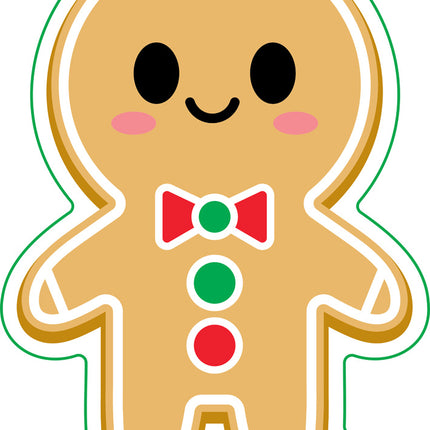 Gingerbread Man Vinyl Sticker