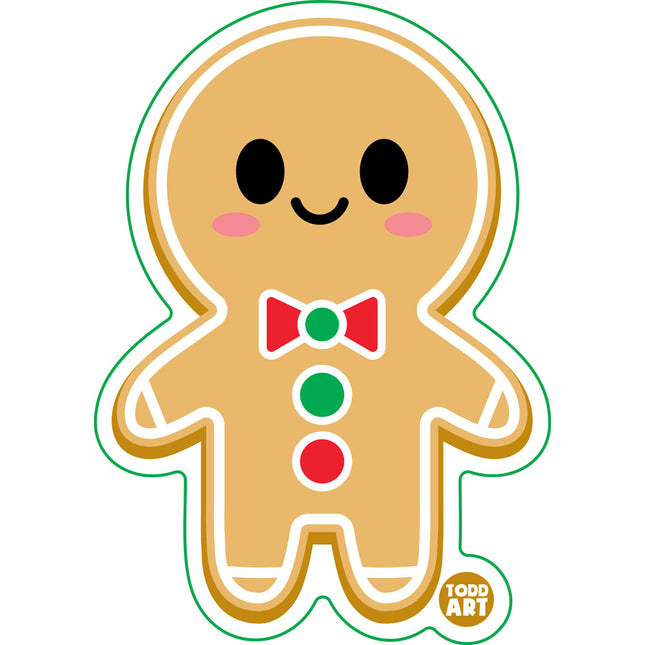 Gingerbread Man Vinyl Sticker