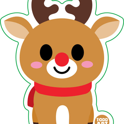 Rudolph Reindeer Vinyl Sticker