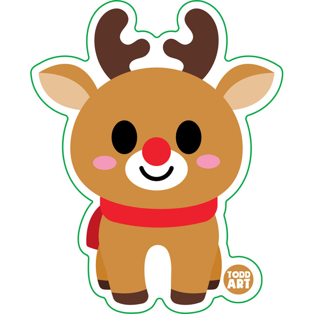 Rudolph Reindeer Vinyl Sticker