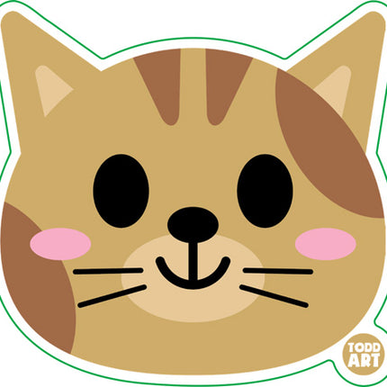 Cat Face Vinyl Sticker