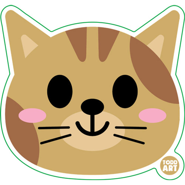 Cat Face Vinyl Sticker