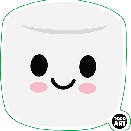 Marshmallow Vinyl Sticker