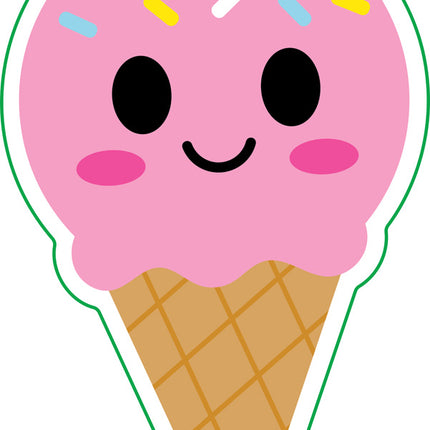 Ice Cream Cone Vinyl Sticker