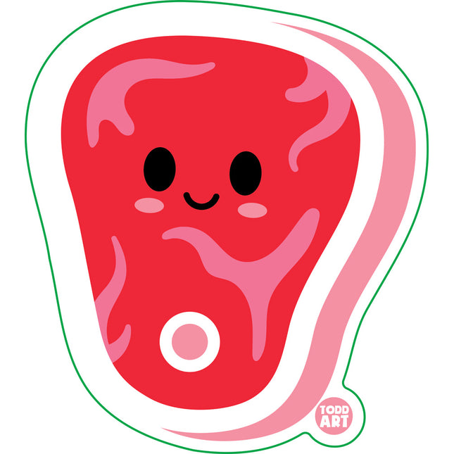 Steak Vinyl Sticker