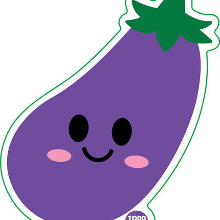 Eggplant Vinyl Sticker