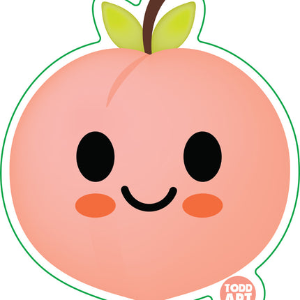 Peach Vinyl Sticker