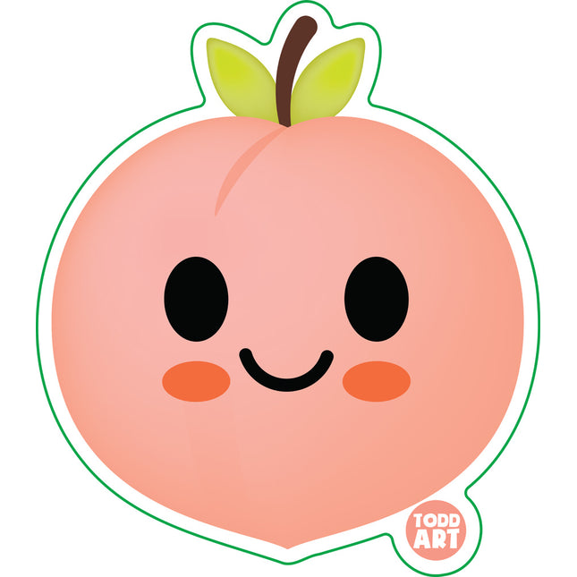 Peach Vinyl Sticker
