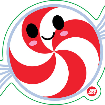 Peppermint Candy Vinyl Sticker