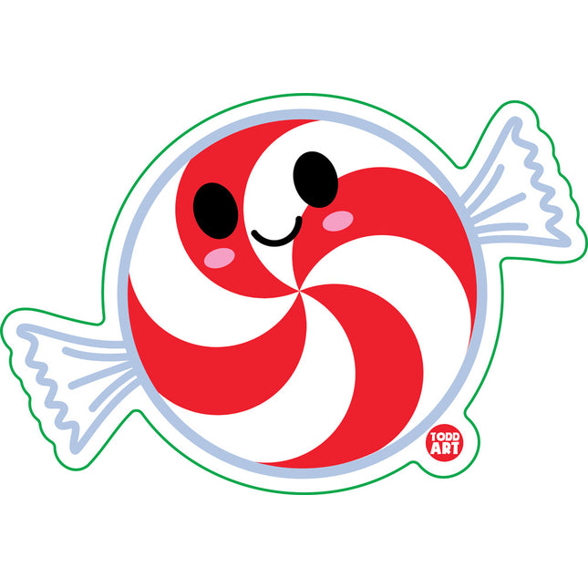 Peppermint Candy Vinyl Sticker