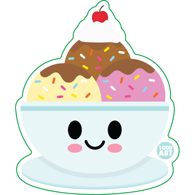 Ice Cream Sundae Vinyl Sticker