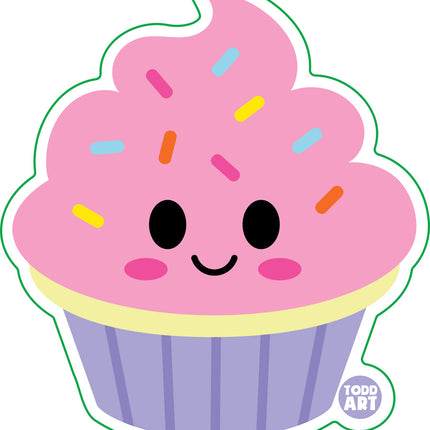 Cupcake Vinyl Sticker