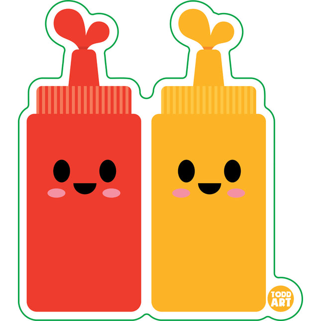 Ketchup and Mustard Vinyl Sticker