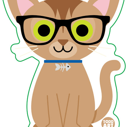 Bow Wow Meow Abyssinian Vinyl Sticker