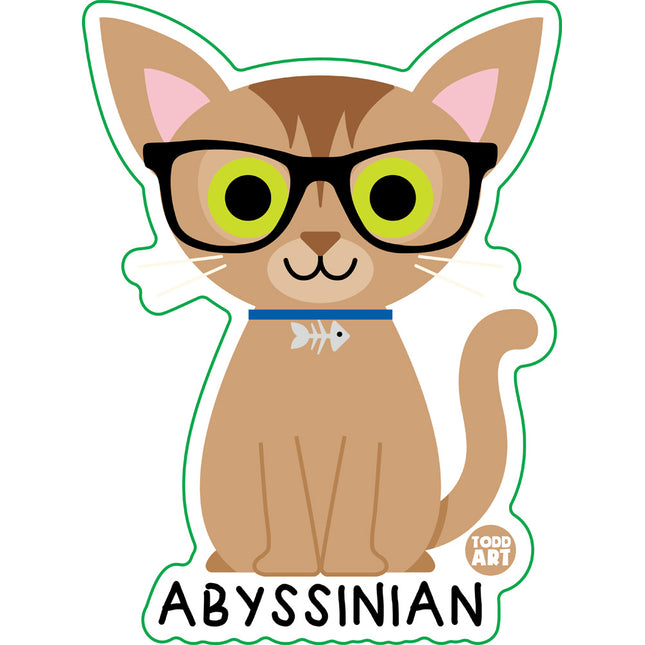 Bow Wow Meow Abyssinian Vinyl Sticker