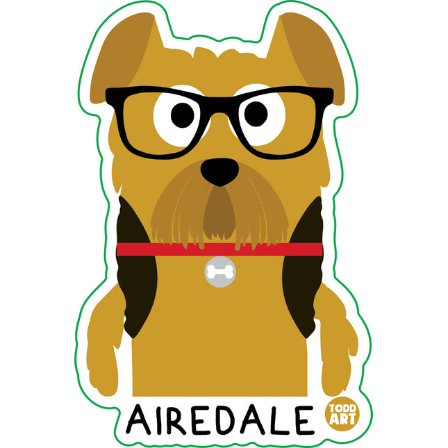 Bow Wow Meow Airedale Vinyl Sticker