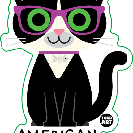 Bow Wow Meow American Curl Vinyl Sticker