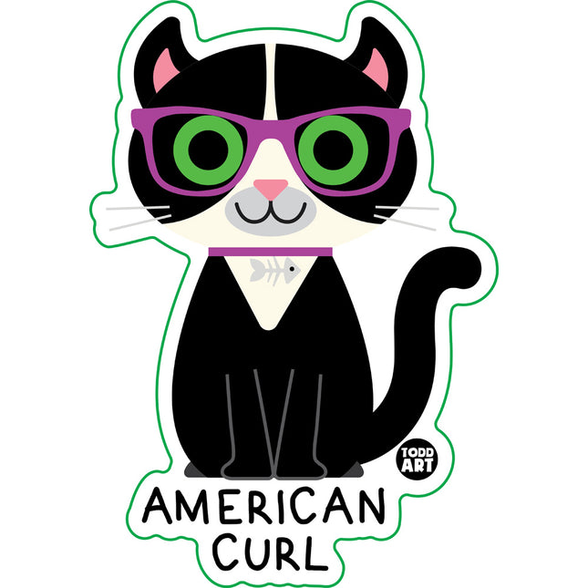 Bow Wow Meow American Curl Vinyl Sticker