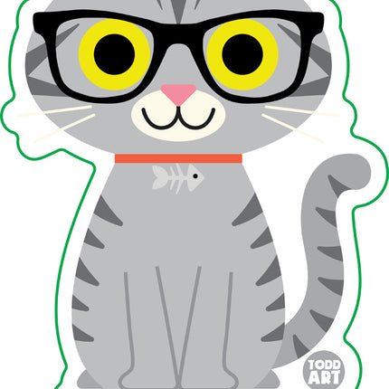 Bow Wow Meow American Shorthair Vinyl Sticker