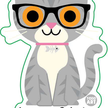 Bow Wow Meow American Wirehair Vinyl Sticker