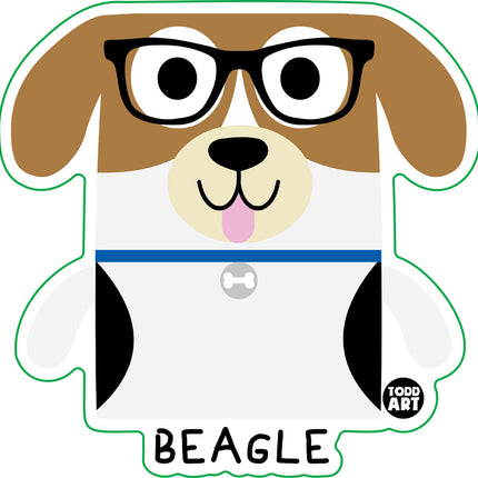 Bow Wow Meow Beagle Vinyl Sticker