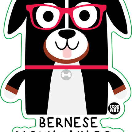 Bow Wow Meow Bernese Mountain Dog Vinyl Sticker