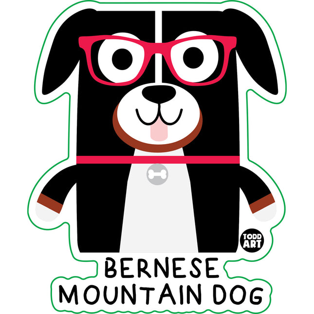 Bow Wow Meow Bernese Mountain Dog Vinyl Sticker