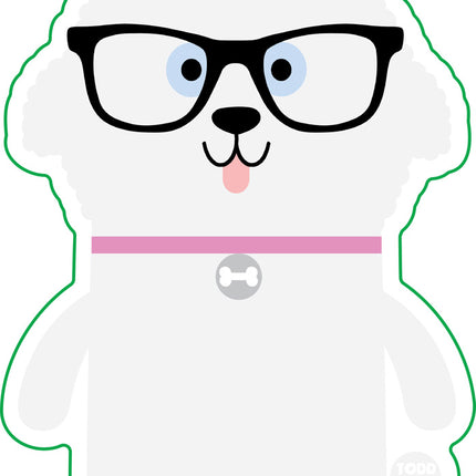 Bow Wow Meow Bichon Frise Vinyl Sticker