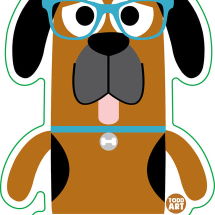 Bow Wow Meow Bloodhound Vinyl Sticker