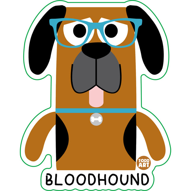 Bow Wow Meow Bloodhound Vinyl Sticker
