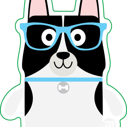 Bow Wow Meow Border Collie Vinyl Sticker