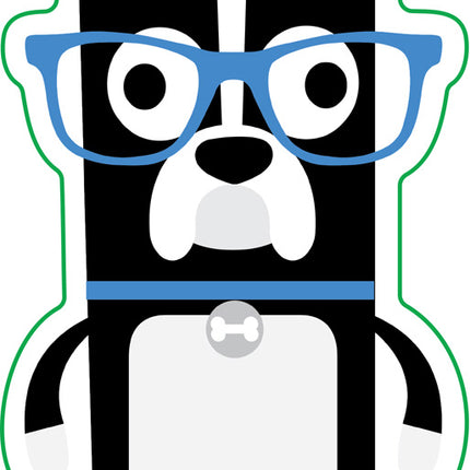 Bow Wow Meow Boston Terrier Vinyl Sticker