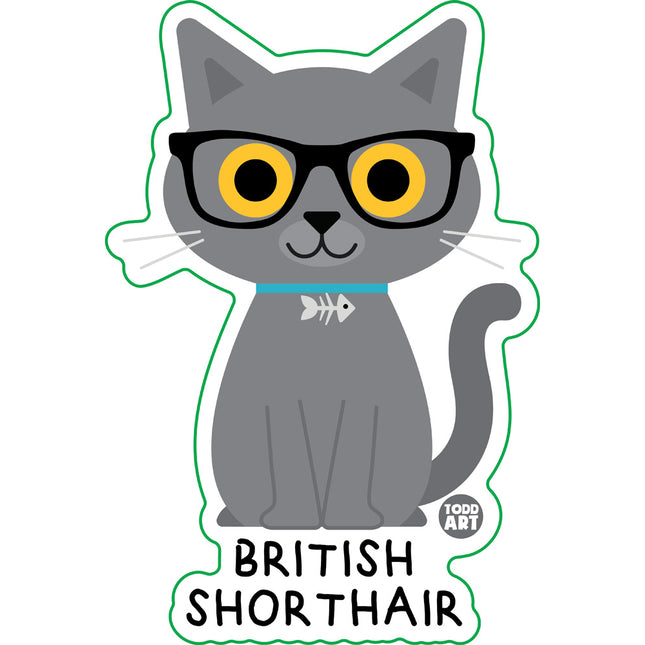 Bow Wow Meow British Shorthair Vinyl Sticker