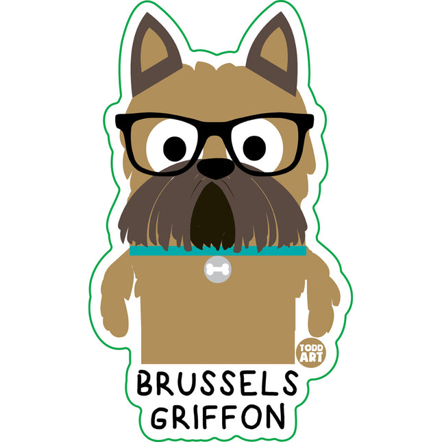 Bow Wow Meow Brussels Griffon Vinyl Sticker
