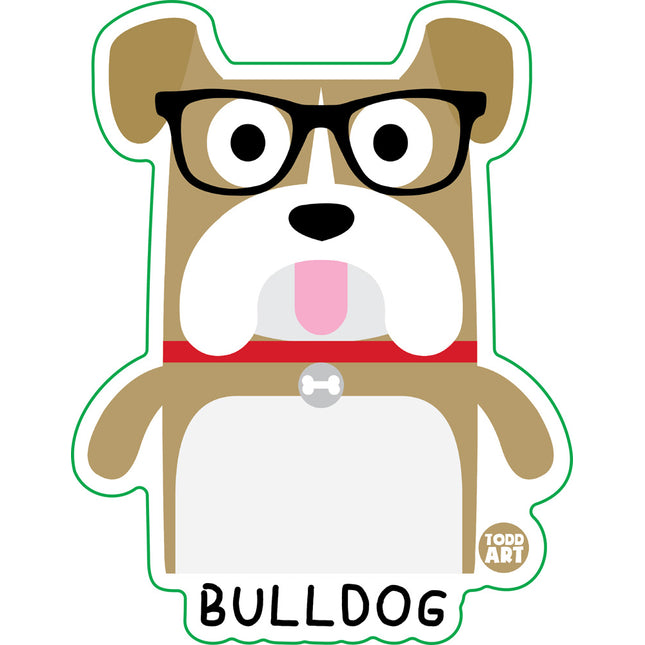 Bow Wow Meow Bulldog Vinyl Sticker