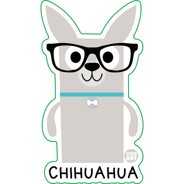 Bow Wow Meow Chihuahua Vinyl Sticker