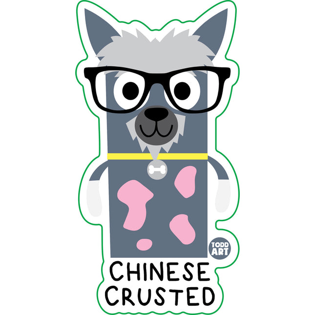 Bow Wow Meow Chinese Crusted Vinyl Sticker