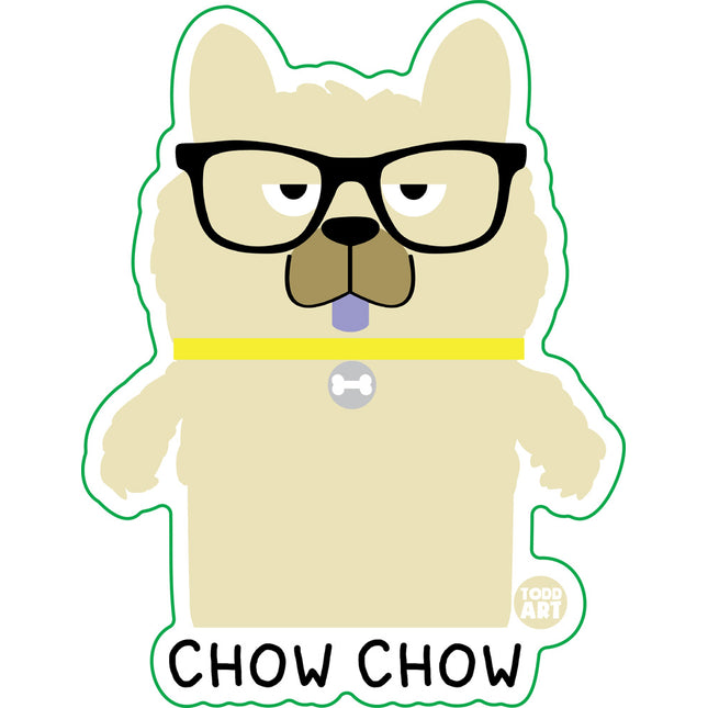 Bow Wow Meow Chow Chow Vinyl Sticker