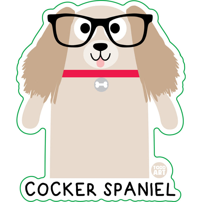 Bow Wow Meow Cocker Spaniel Vinyl Sticker