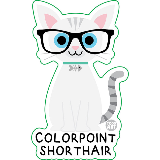 Bow Wow Meow Colorpoint Shorthair Vinyl Sticker