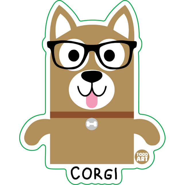 Bow Wow Meow Corgi Shorthair Vinyl Sticker