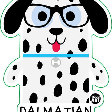 Bow Wow Meow Dalmation Vinyl Sticker