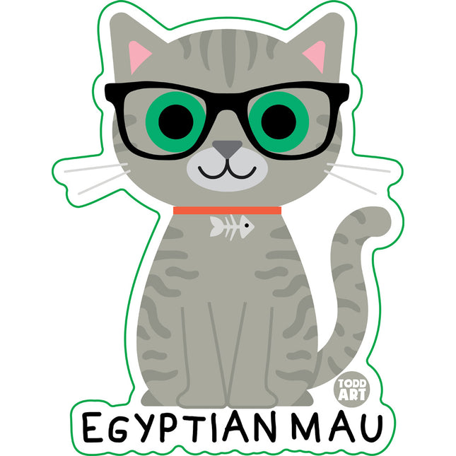 Bow Wow Meow Egyptian Mau Vinyl Sticker