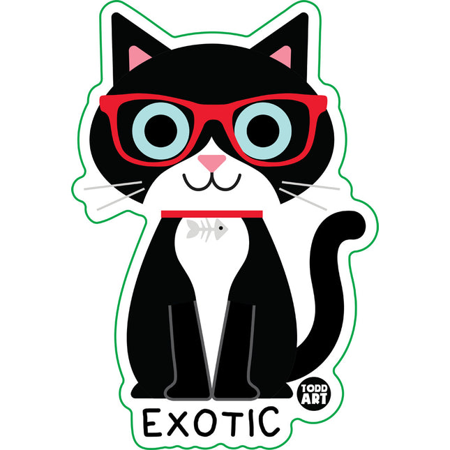Bow Wow Meow Exotic Vinyl Sticker