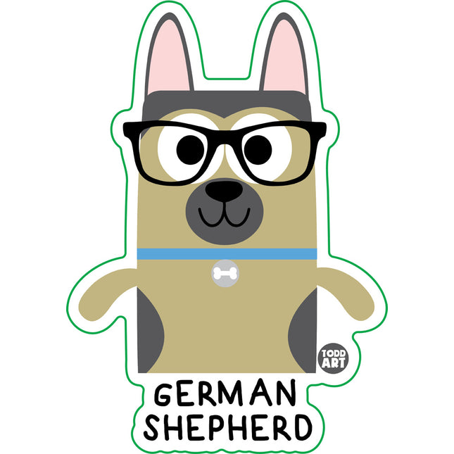 Bow Wow Meow German Shepherd  Vinyl Sticker