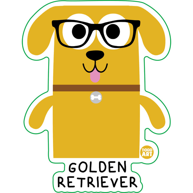 Bow Wow Meow Golden Retriever Vinyl Sticker