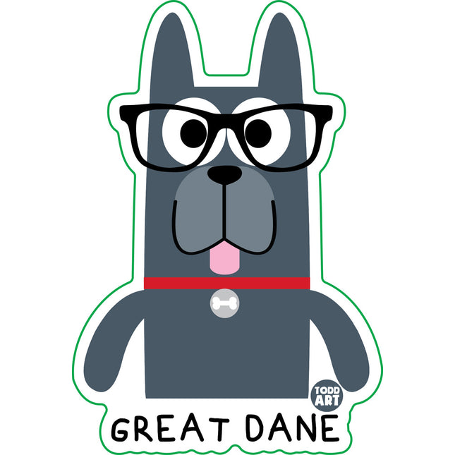 Bow Wow Meow Great Dane Vinyl Sticker